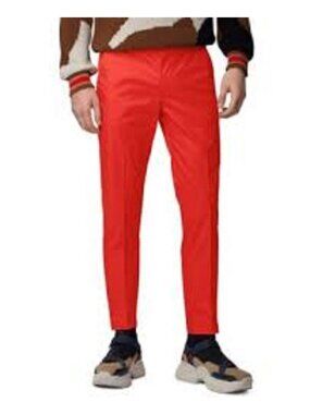 HUGO BOSS Straight Stretch Red Cotton Pants Men's size 38R 38x28 Preppy